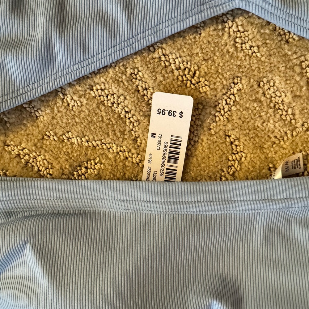 Light Blue Ribbed Bikini Set - Picture 2 of 3